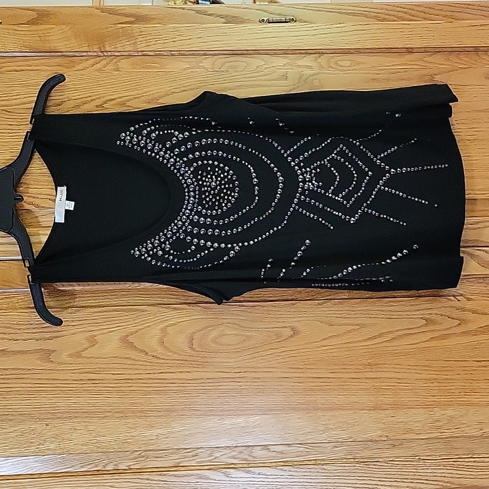 HAANI Studded Black 2X Thank Top